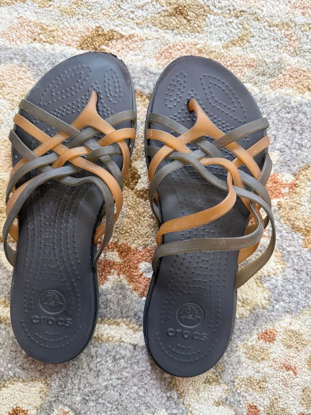 Crocs Huarache Flip Flop Strappy Sandals